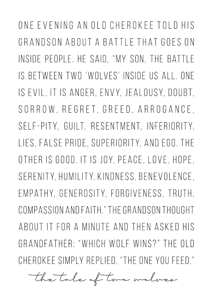 The Tale Of Two Wolves