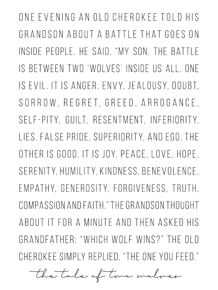 The Tale Of Two Wolves