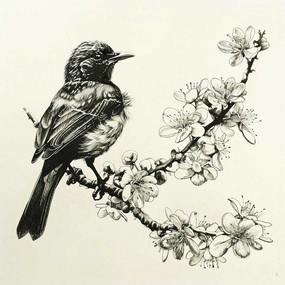 Bird On A Branch 1