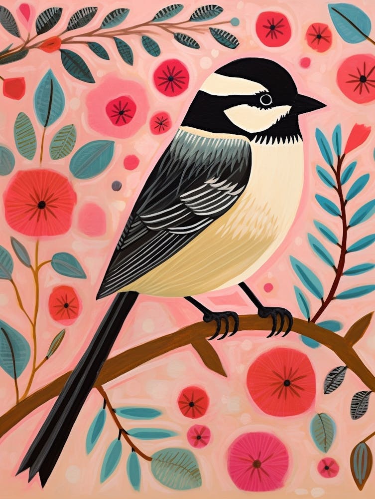 Pink Scandi Carolina Chickadee 1