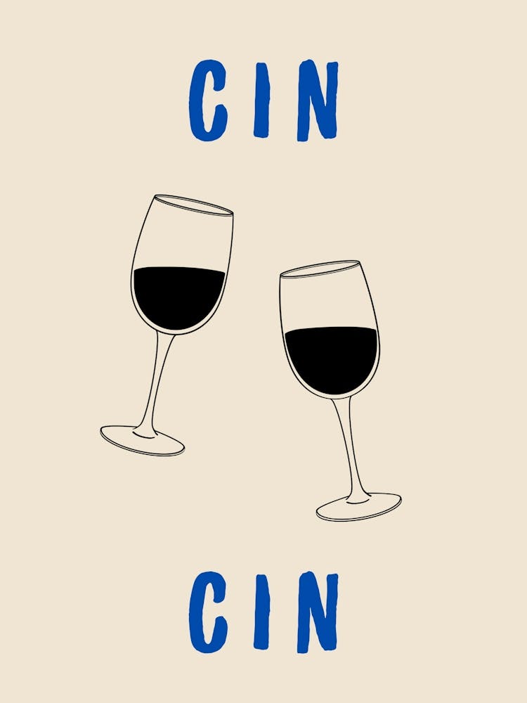 Cin Cin Blue Poster