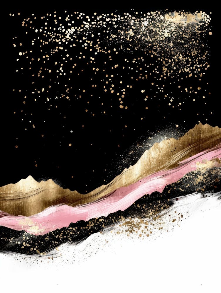 Gold And Black Canvas Print 55