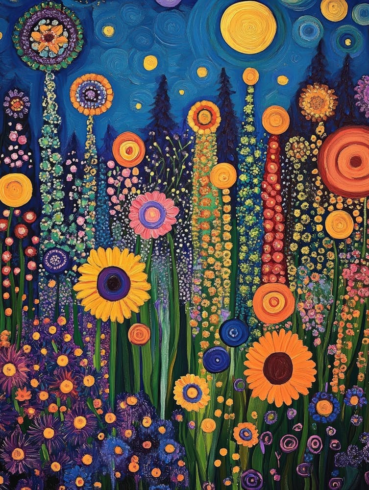 Sonnenblumen bei Nacht 1