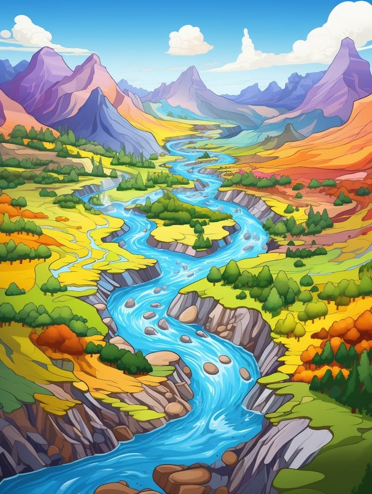 Plateau River Basins Cartoon 3