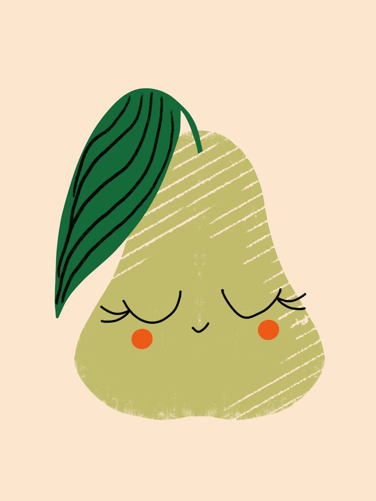 Smiley Pear Face