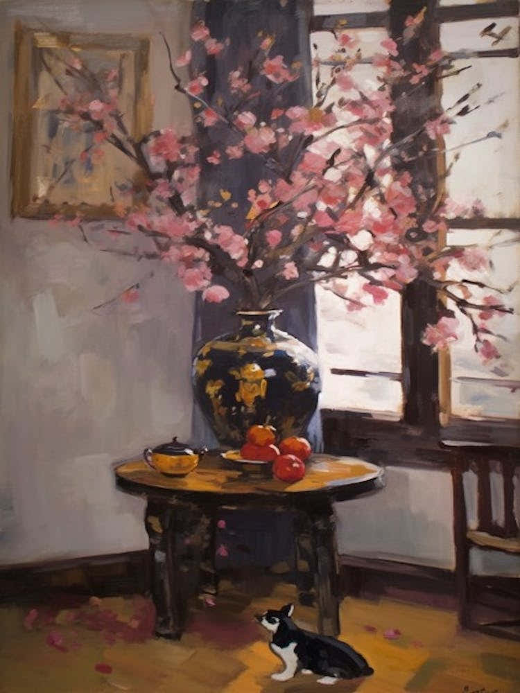 Magnolia With A Cat 2