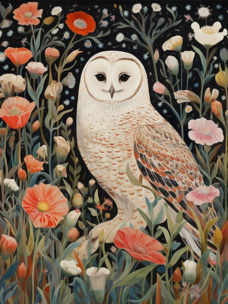 Snowy Owl 3 Detailed Bird Painting