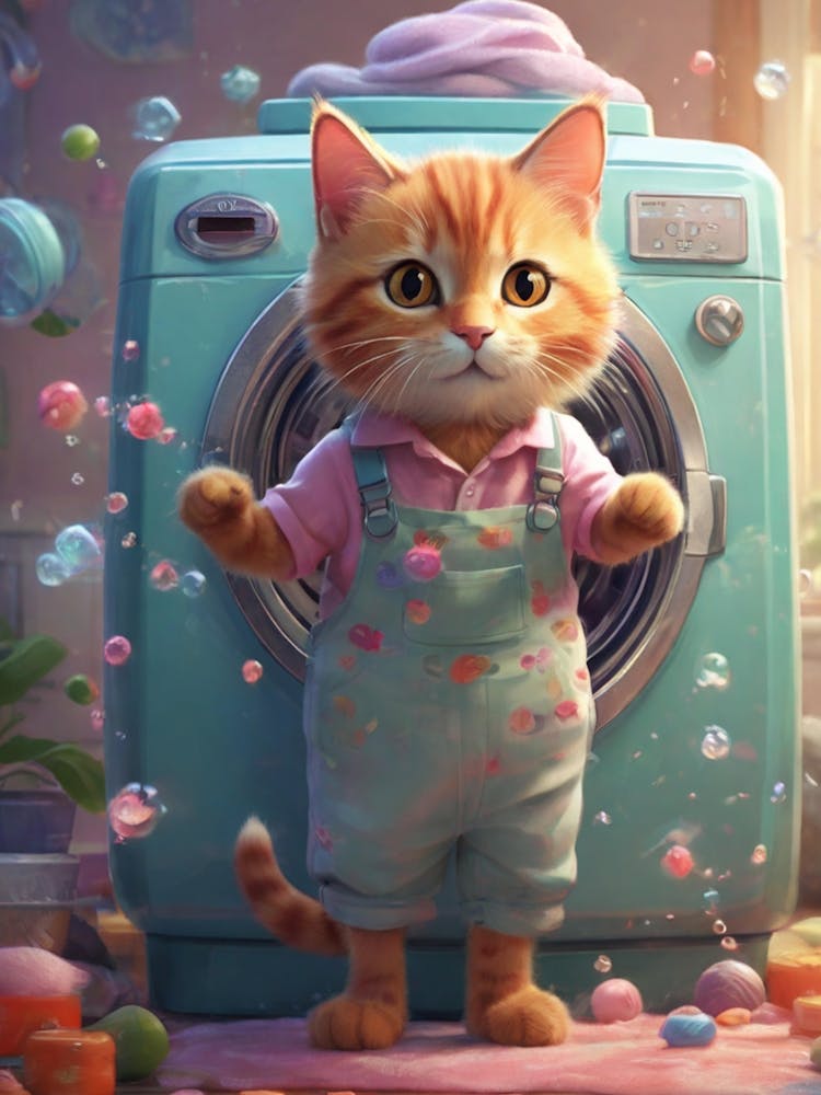 Katze in einer Waschmaschine 4