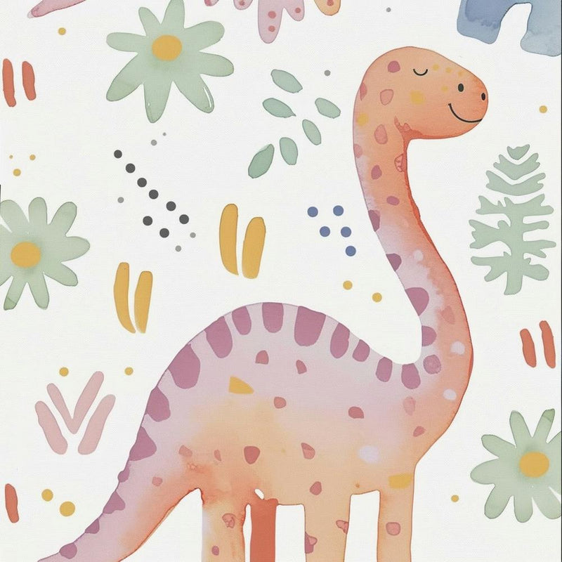 Niedliches Gedämpfte Pastellmuster Dinosaurier 2