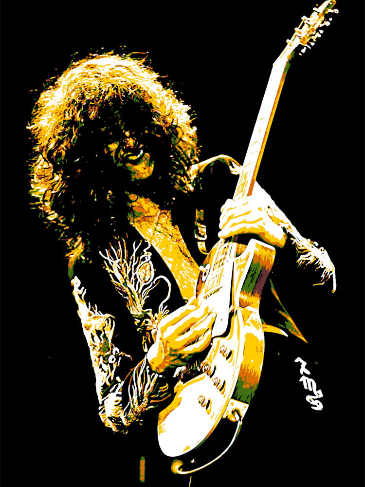 Jimmy Page American Rock Music Legend in Pop Art 2