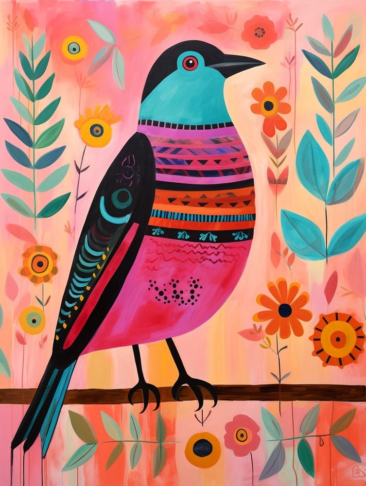 Pink Scandi Cowbird 1