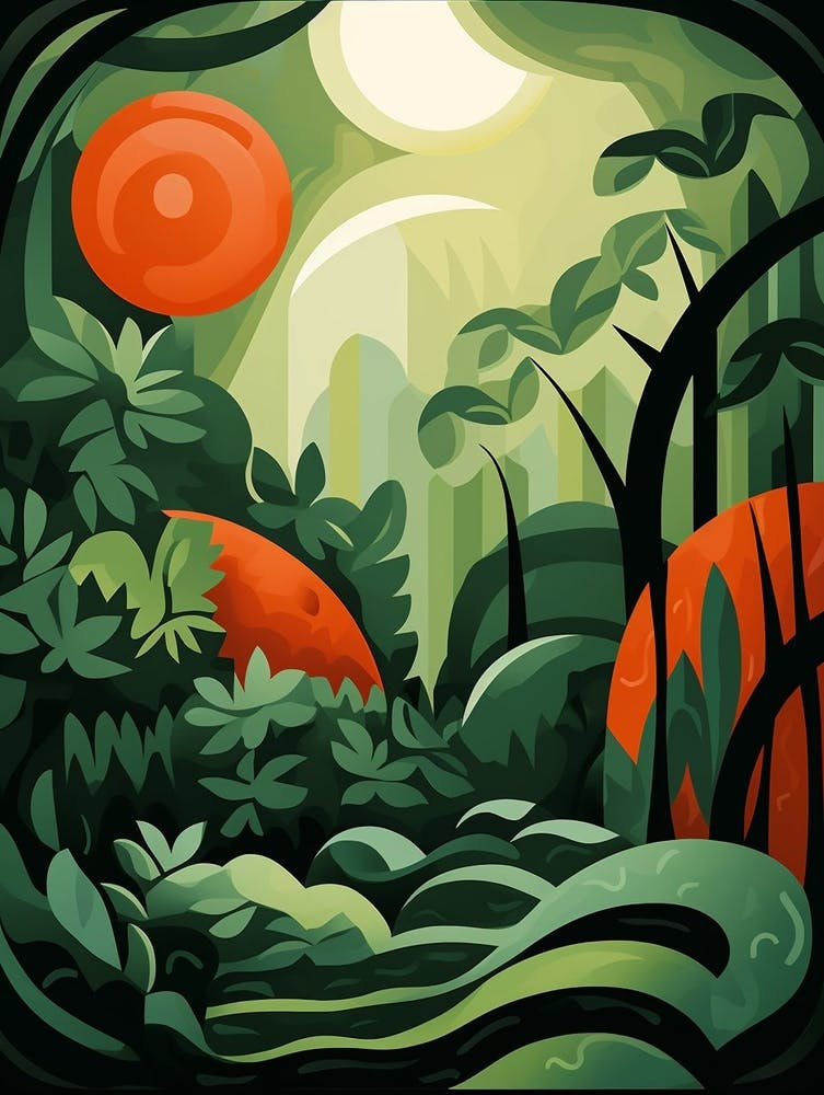 Jungle Abstract Minimalist 4