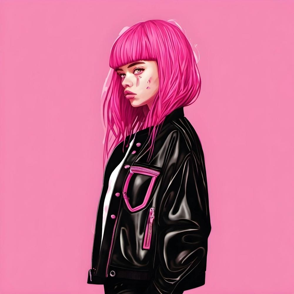 Girl With Pink Hair