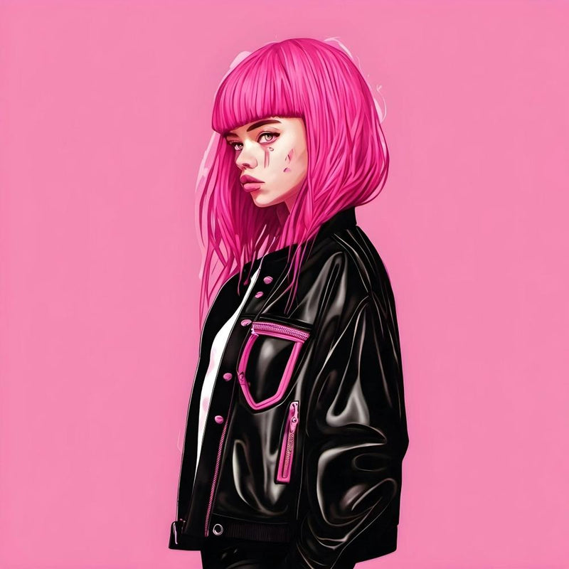 Girl With Pink Hair