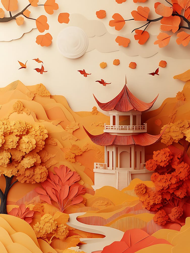 Beautiful Landscape Paper Craft Style 19