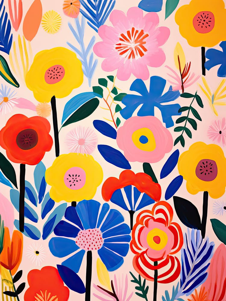 Flowers 27, Matisse style, Floral texture