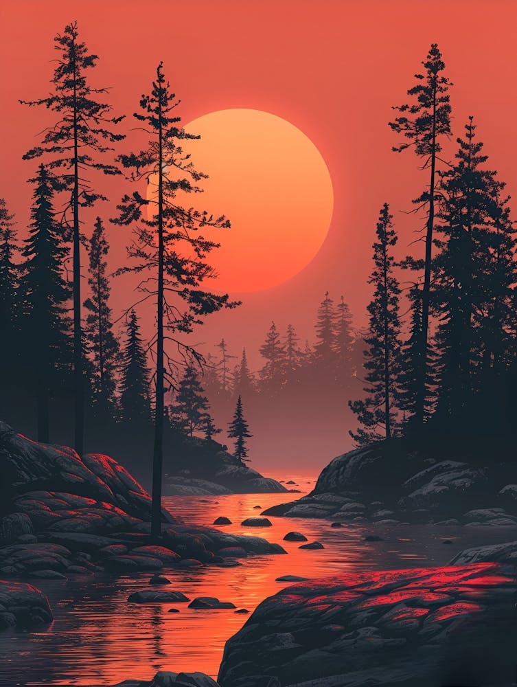 Sunset In The Forest 4