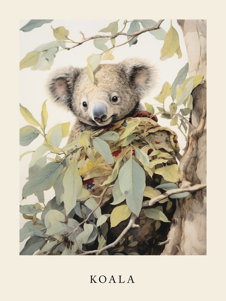 Beatrix Potter Inspired  Animal Watercolour Koala 3