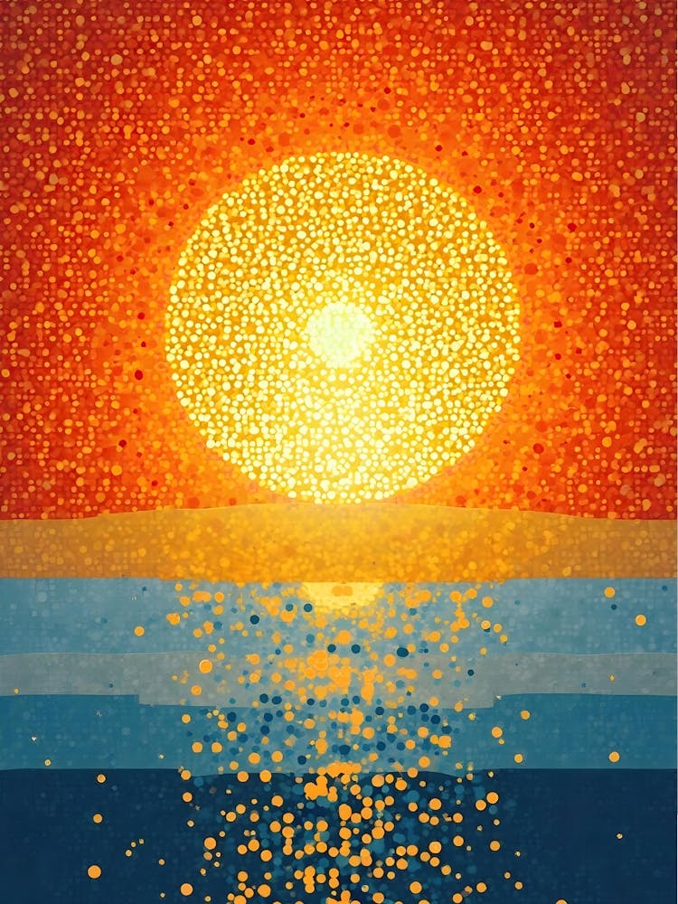 Sunset Over The Ocean