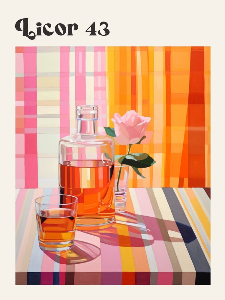 Licor 43 Retro Cocktail Poster