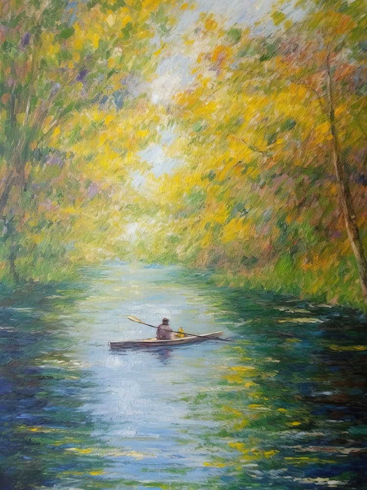 Kayacking In The Style Of Monet 2
