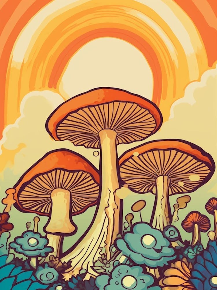 Retro Mushrooms 9