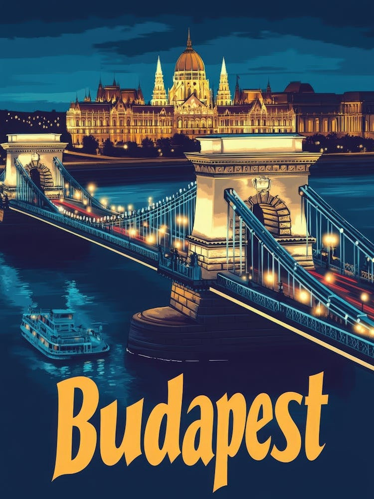 Aihrgdesign A Vintage Travel Poster Of Budapest 1