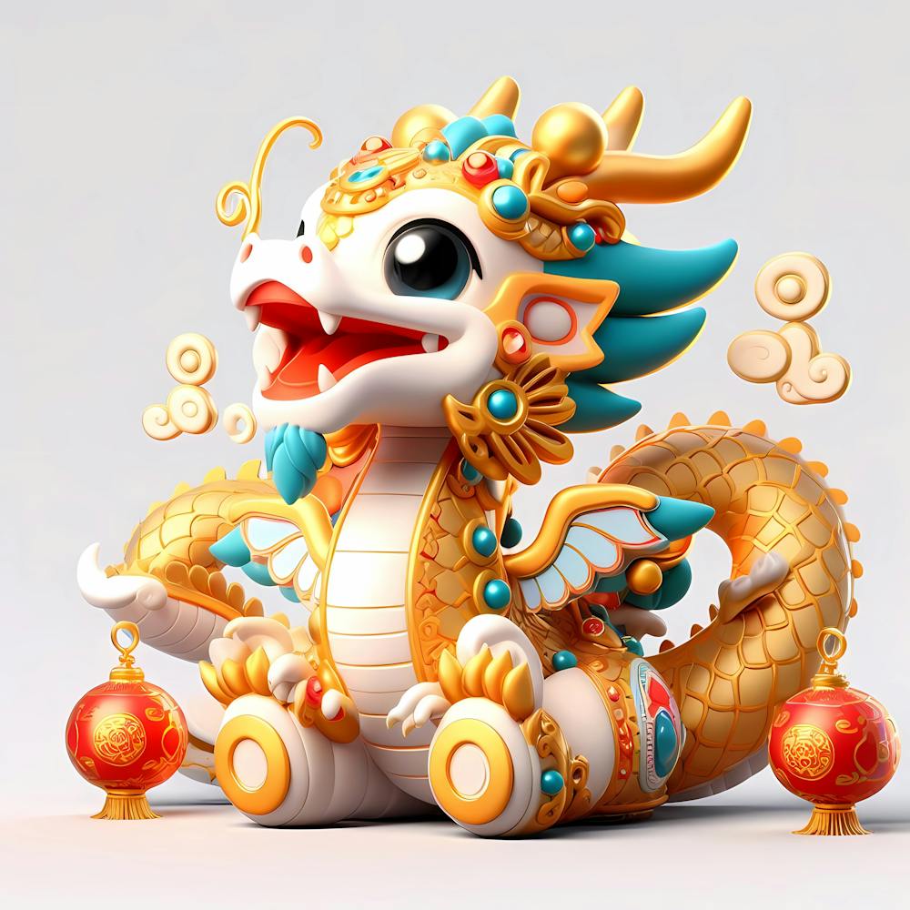 3d dragon, lunar new year | Year of the Dragon