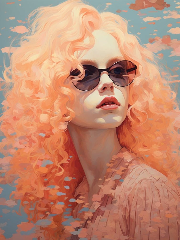 Digital Pixelation Abstract Lady 9