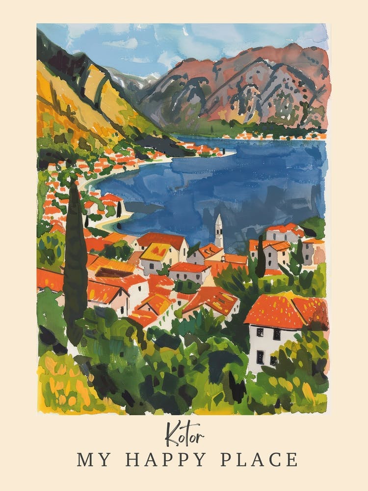 My Happy Place Kotor 2 Travel Poster
