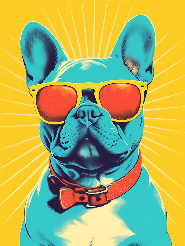 Französische Bulldogge Mit Sonnenbrille 2