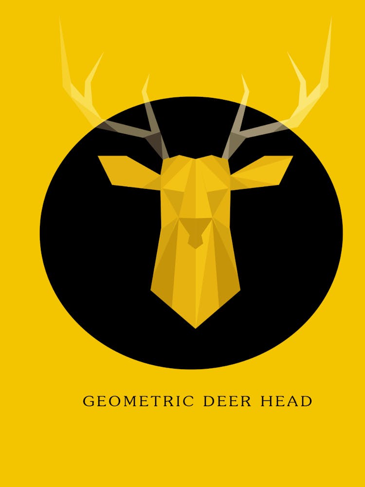 Geometric Deer Head