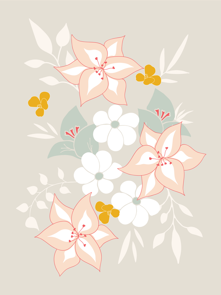 Flower Arrangement In Pastel