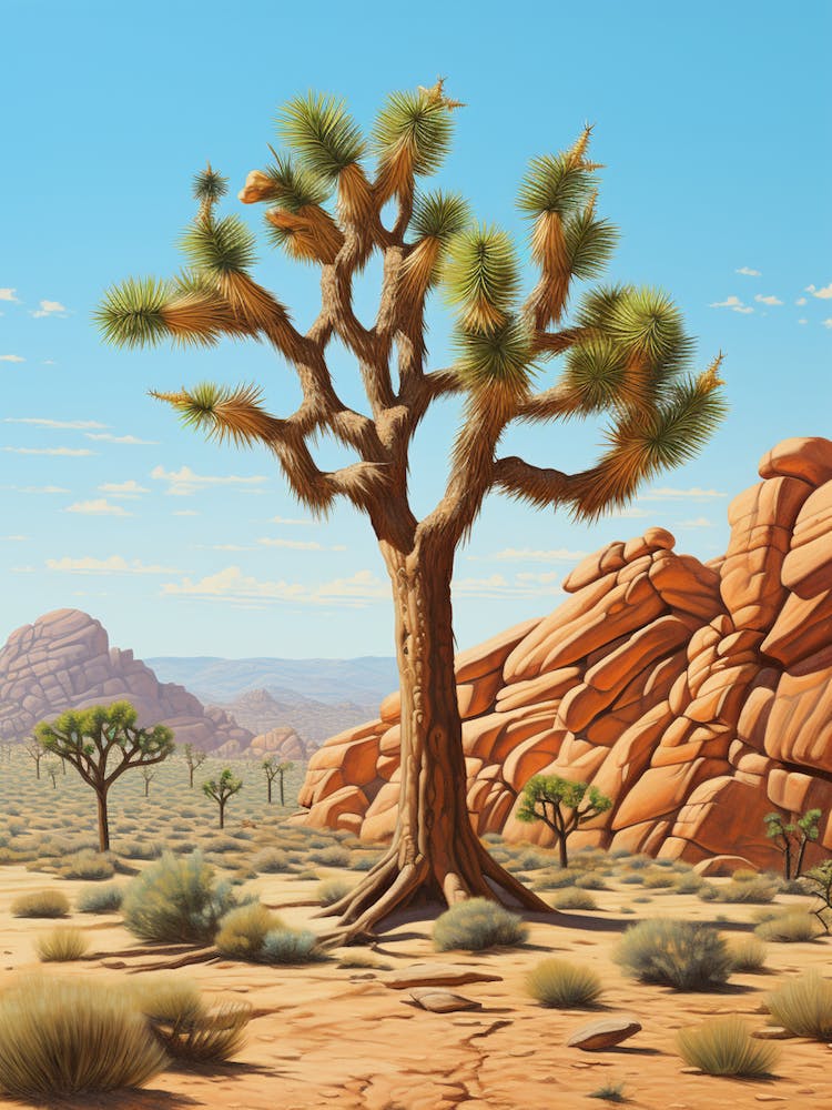 Joshua Tree In Mountain Foothill In South Western Style (4)
