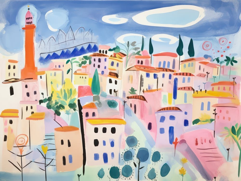 Verona Italy Cute Watercolour Illustration 3