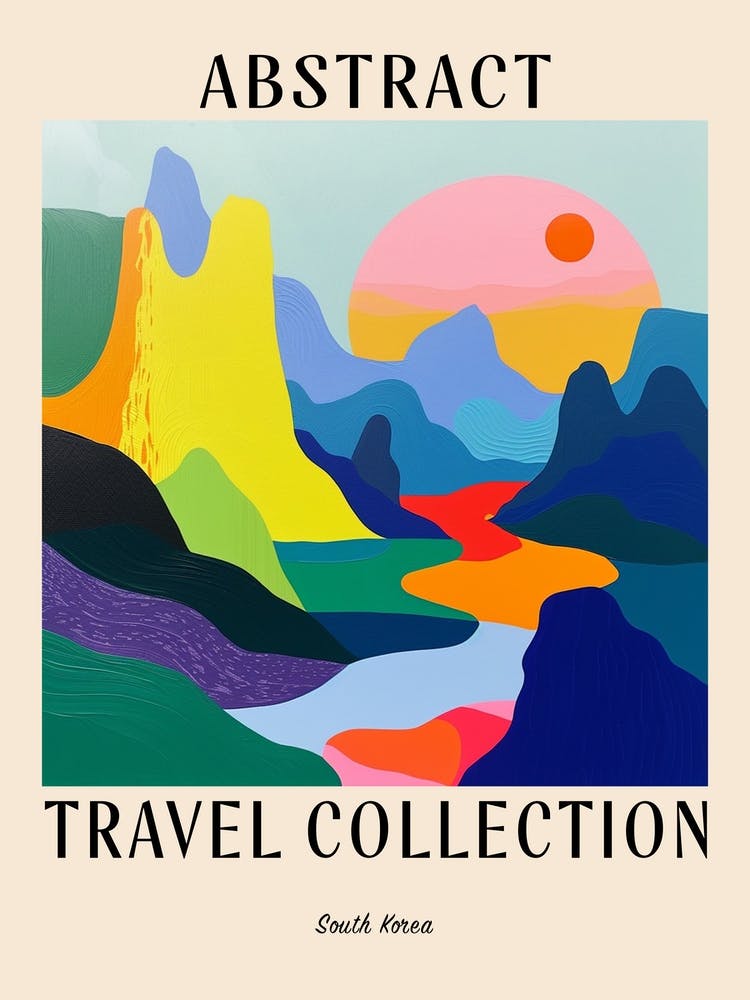 Abstract Travel Collection Poster South Korea 6