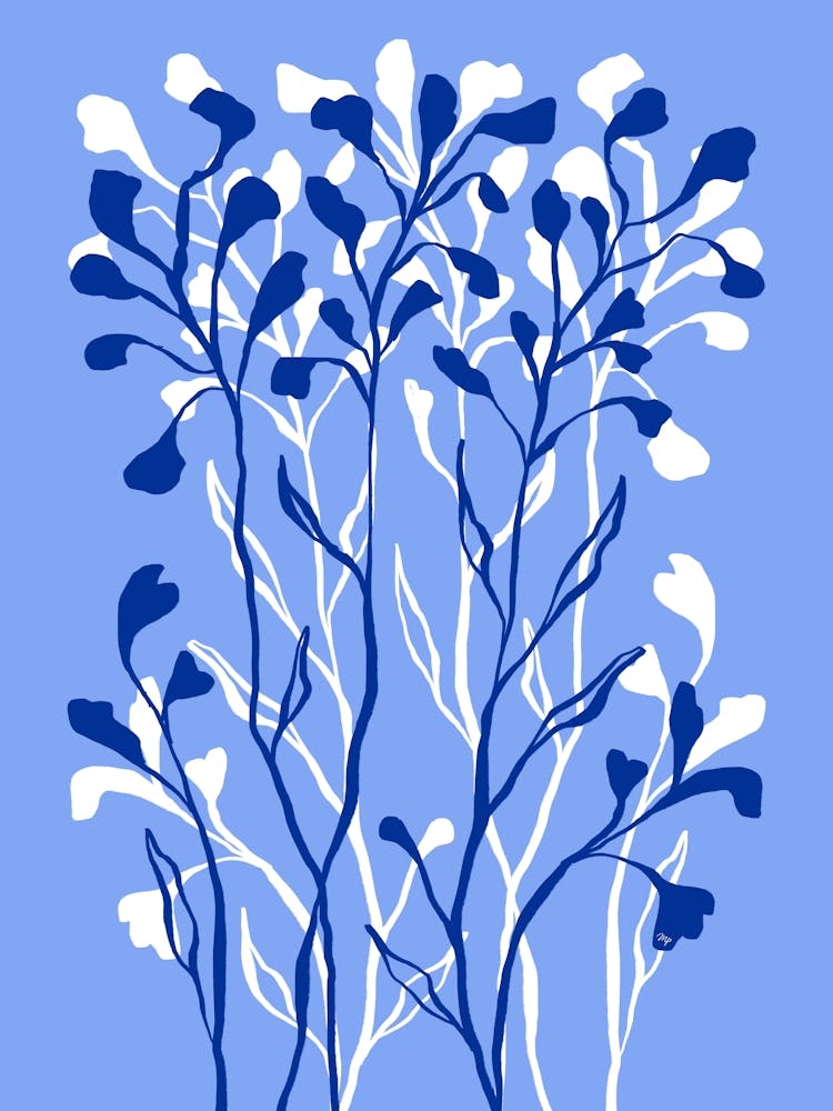 Blue Delicate Plants