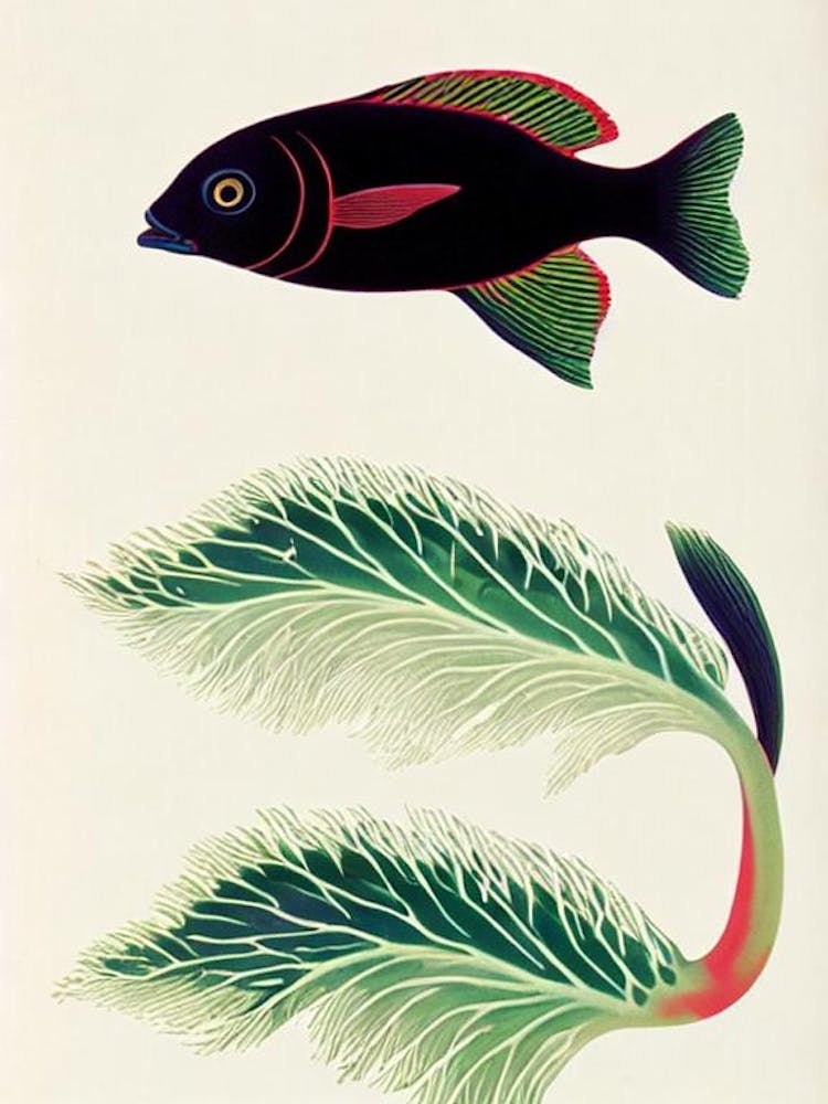 Leafy Sea Dragon Vintage Poster