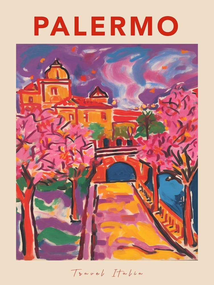 Palermo Italia Travel Poster