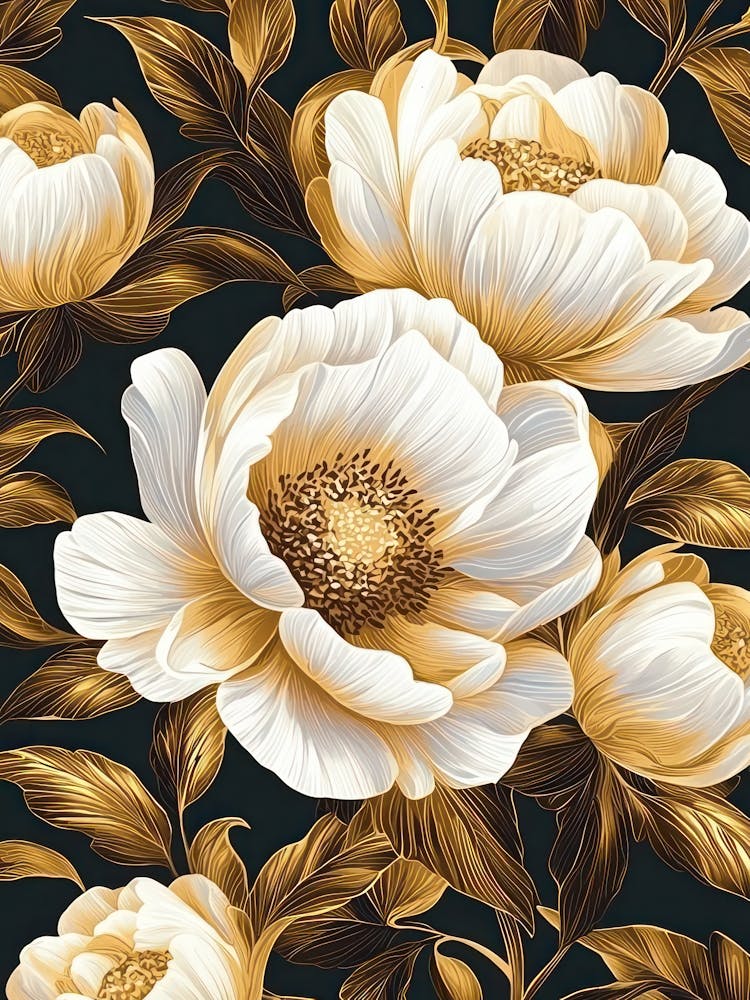 William Morris Prints White Flowers William Morris Exhibition Print Yellow Gold Poster Vintage Full