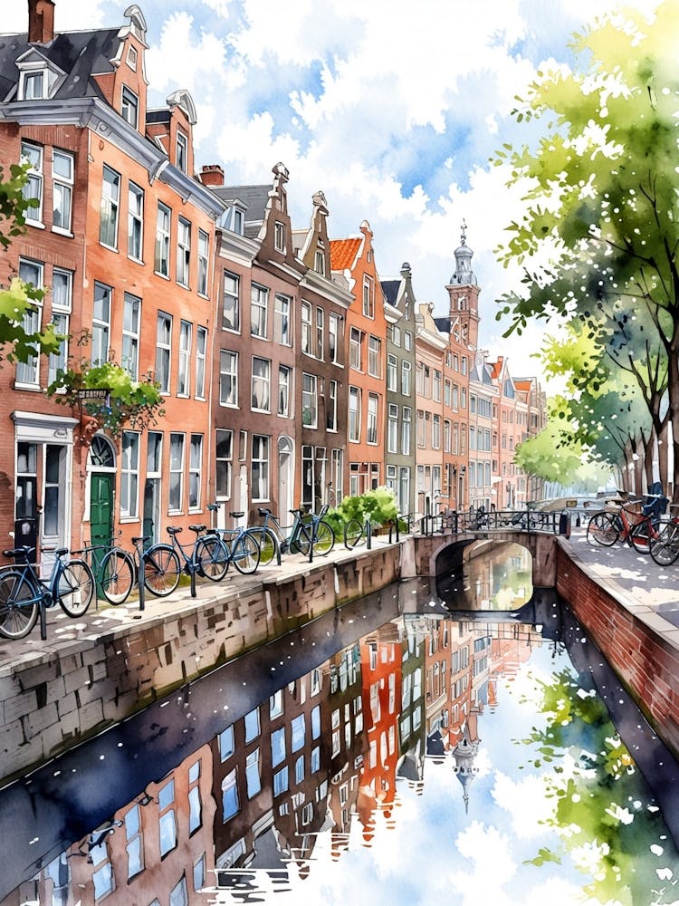 Watercolor Of Amsterdam 1
