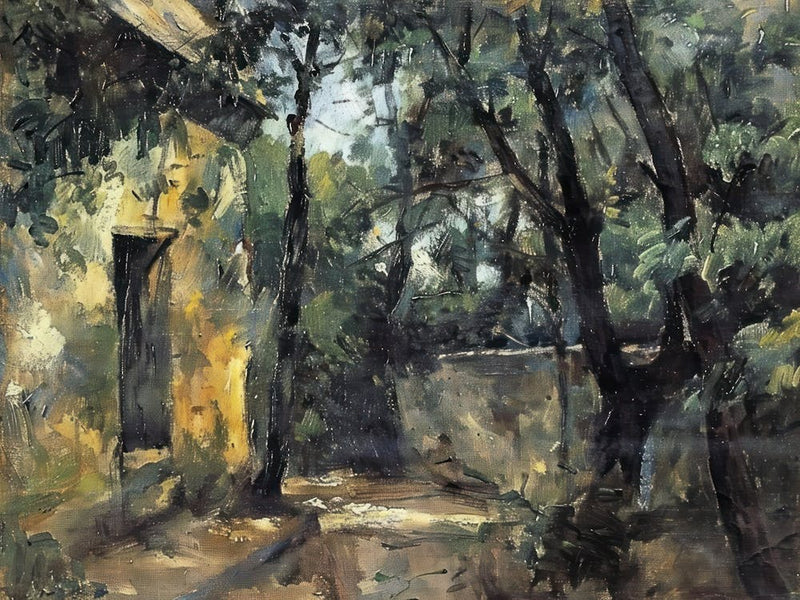 Luminous Forest Painting Inspired By Paul Cezanne