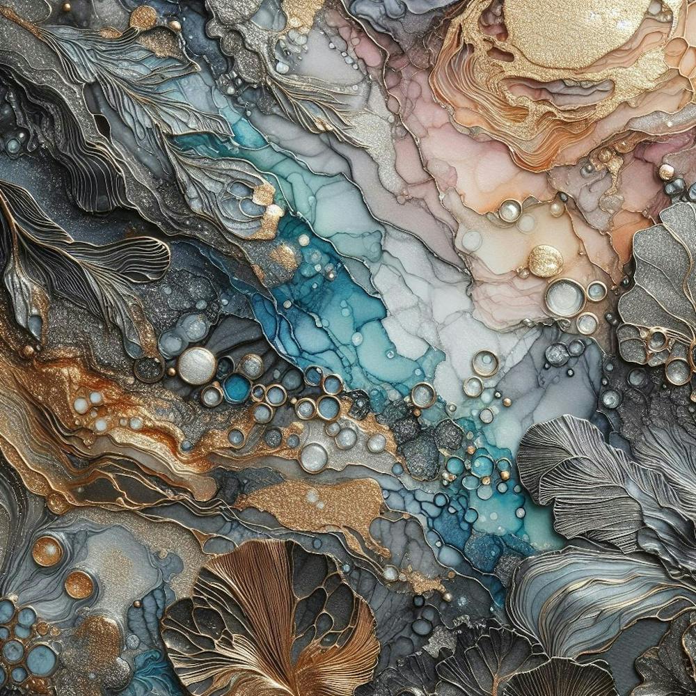 Alcohol Ink in copper