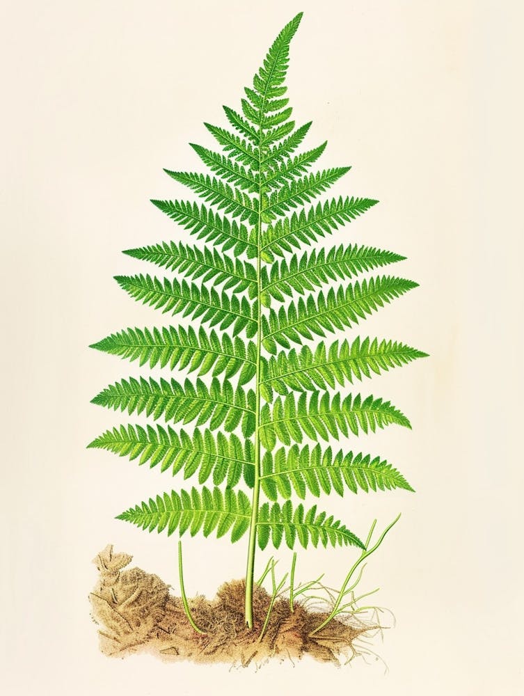 Vintage Illustration Wood Fern 4