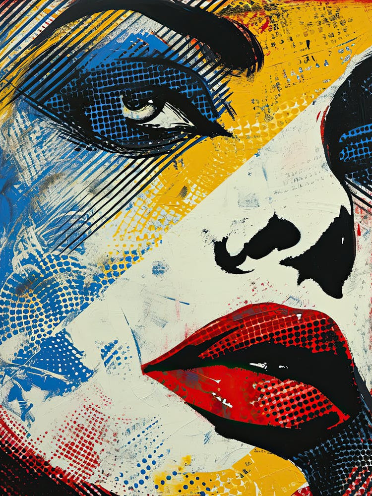 Woman'S Face Pop Art 1