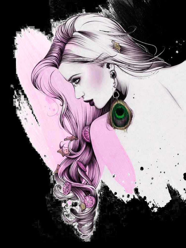 Girl With Pink Hair