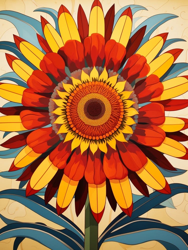 Flower Motif Painting Gaillardia