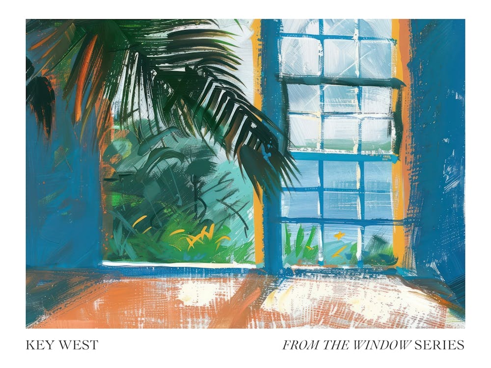 Key West From The Window Series Poster Painting 3