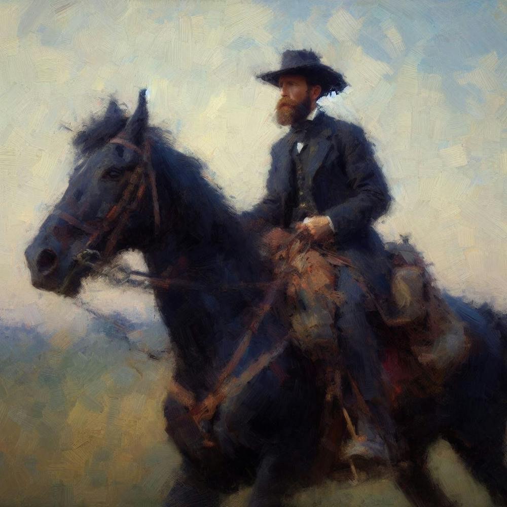 Cowboy auf dem Pferd