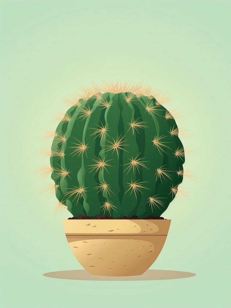 Barrel Cactus Illustration 2